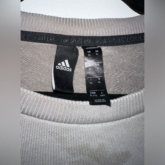 CREWNECK SWEATSHIRT ID CREW ADIDAS GRAY SWEATSHIRT A WITH FUNCTIONAL DETAILS - Picture 7 of 8